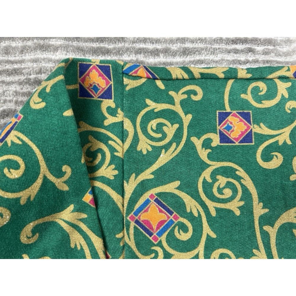 Vintage Dandelion Sweater Womens Small Green Grandmacore‎ Longsleeve Casual - Picture 11 of 13